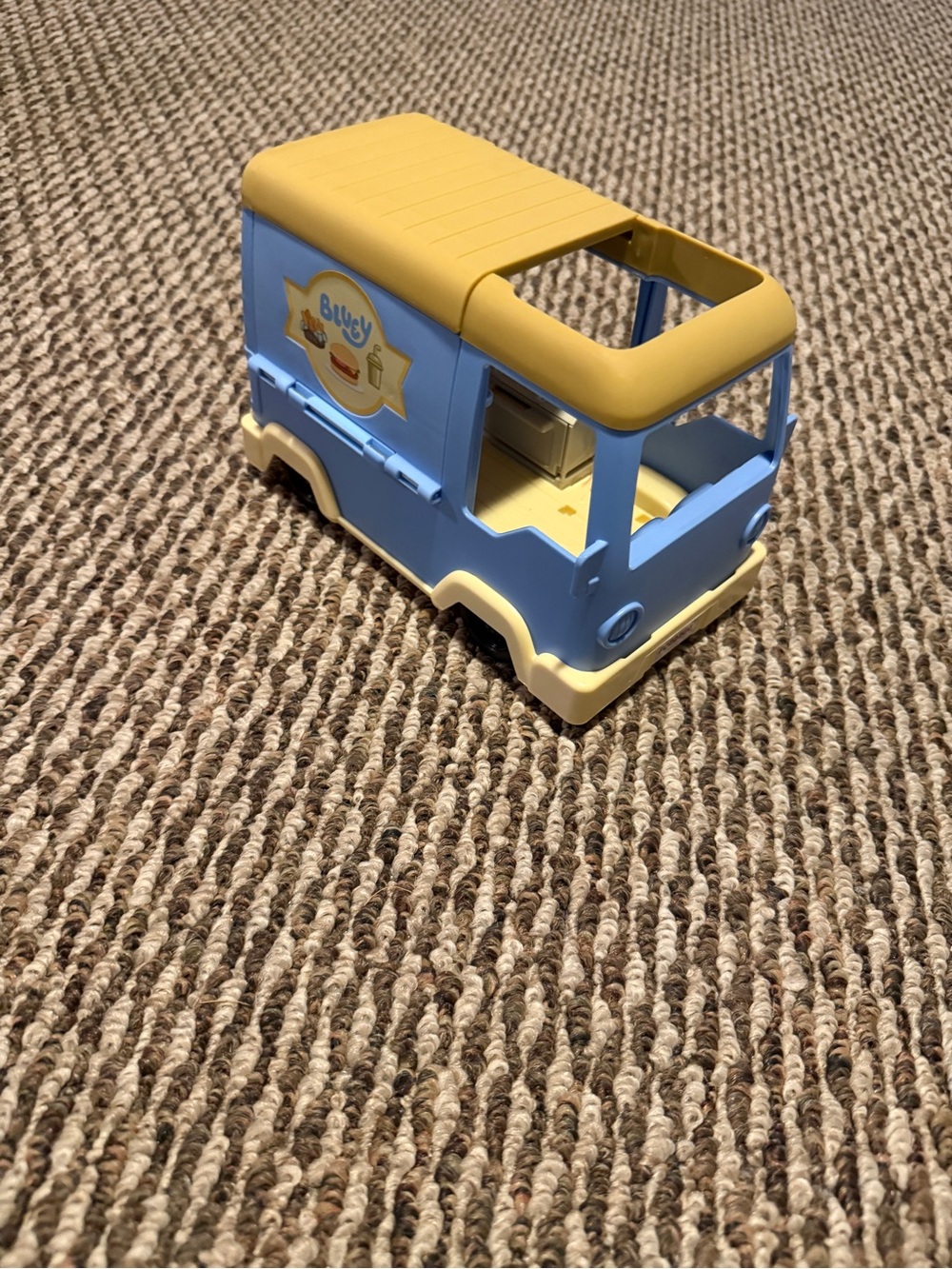Blue and Yellow Kids Play Food Truck Toy by